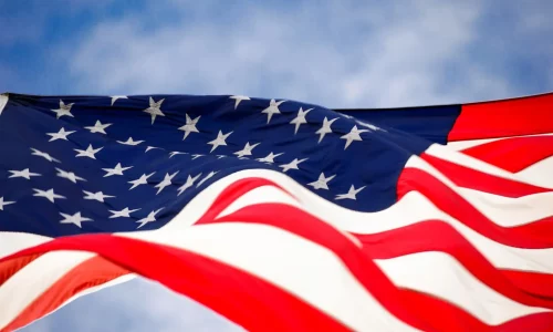 us-flag-blue-sky